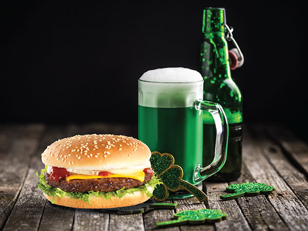 St. Patrick's Day 1/4 Pounder Burger